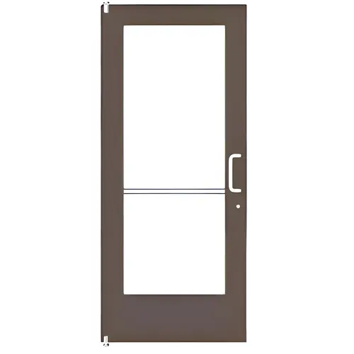 CRL-U.S. Aluminum DE51122R360090 Bronze Black Anodized Single 36" x 84" Series 550 Wide Stile Right Side Latch Offset Pivot Entrance Door for 90 Degree Overhead Concealed Door Closer Bronze Black Anodized Single 36" x 84" Series 550 Wide Stile Right Side Latch Offset Pivot Entrance Door for 90 Degree Overhead Concealed Door Closer