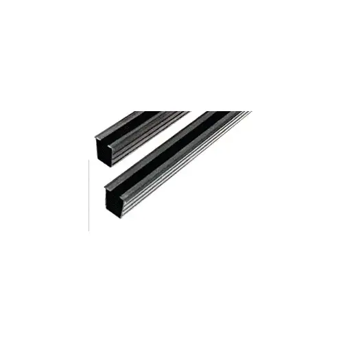48" Glass Barrier Post Rigid Glazing Vinyl Black