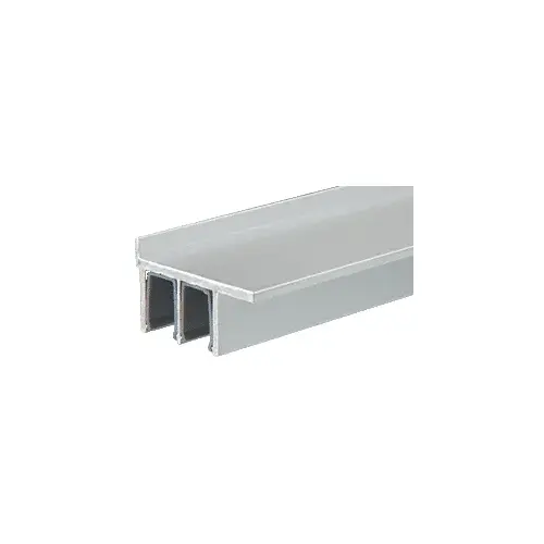 Satin Anodized Aluminum Upper Track Extrusion 144" Stock Length Satin Anodized Aluminum Upper Track Extrusion 144" Stock Length