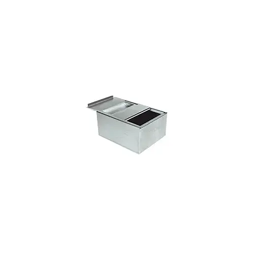 Brushed Stainless Sliding Deal Drawer and Pass-Thru Bin