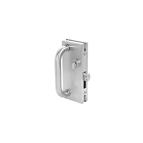 Brushed Stainless 4" x 10" Non-Handed Center Lock With Hook Throw Deadlock Latch Brushed Stainless 4" x 10" Non-Handed Center Lock With Hook Throw Deadlock Latch