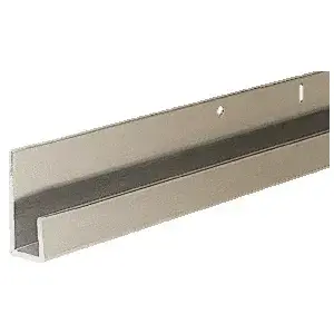 CRL D636BN Brushed Nickel 1/4" Standard Aluminum "J" Channel 144" Stock Length