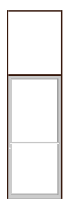 CRL-U.S. Aluminum FZ9172236 Bronze Black Anodized 40" x 126" Series 451 Tubular Center Hung Transom Frame Complete (1FT)