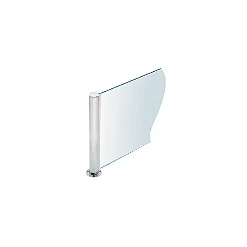 Brushed Stainless 12" Round PP08 Elegant Series Counter/Partition End Post