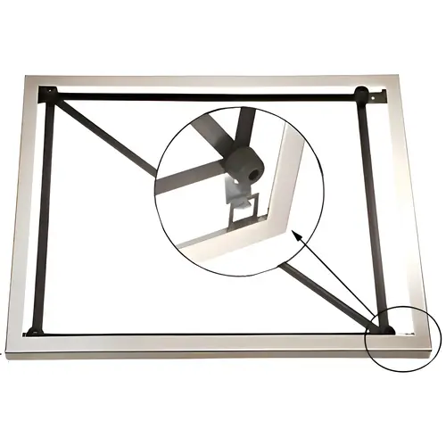 Stainless Steel 16" x 20" Theft-Proof Mirror Frame Stainless Steel 16" x 20" Theft-Proof Mirror Frame