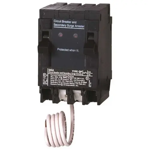 20 Amp 6.5 in. Whole House Surge Protected-Circuit Breaker Black