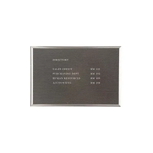 Brushed Nickel Wall Mounted Framed Letter Board