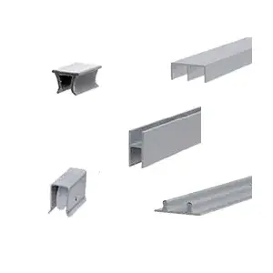 CRL D2203BN72 Brushed Nickel 72" Packaged Track Assembly D603 Upper and D602 Lower Track with Nylon Wheels