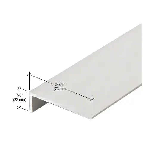 Clear Anodized 'L' Angle, 2-7/8" x 7/8" x 1/8" - 21'-2" Stock Length