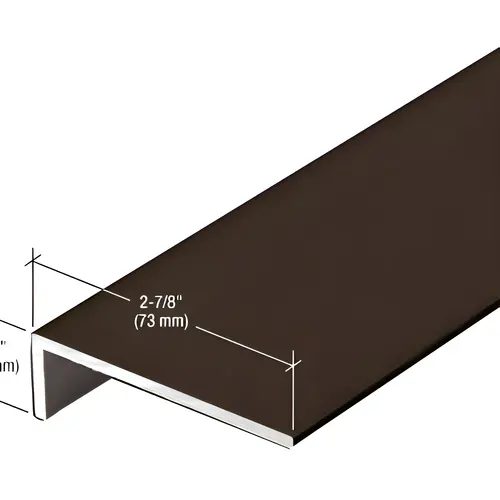 Bronze Black Anodized 'L' Angle, 2-7/8" x 7/8" x 1/8" - 21'-2" Stock Length Bronze Black Anodized 'L' Angle, 2-7/8" x 7/8" x 1/8" - 21'-2" Stock Length