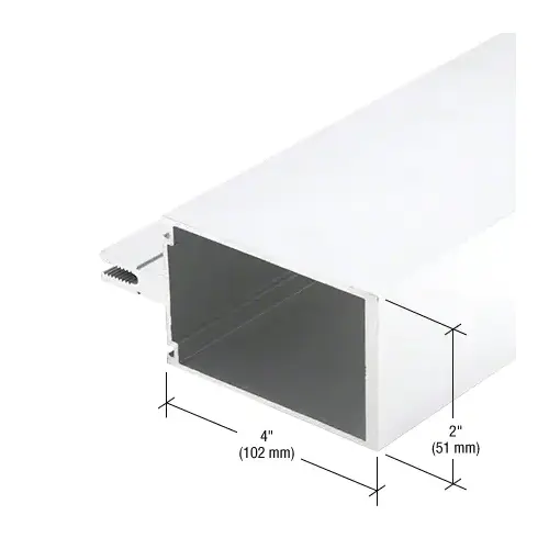4" Heavy Wall Vertical Mullion for Shear Block Assembly, White KYNAR Paint - 24'-2" Stock Length 4" Heavy Wall Vertical Mullion for Shear Block Assembly, White KYNAR Paint - 24'-2" Stock Length