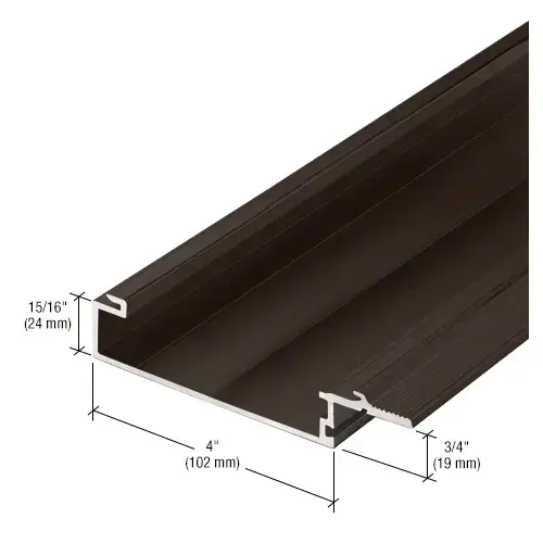 Bronze Black Anodized 4" Female Split Mullion for Screw Spline Assembly, 24'-2" Stock Length Bronze Black Anodized 4" Female Split Mullion for Screw Spline Assembly, 24'-2" Stock Length