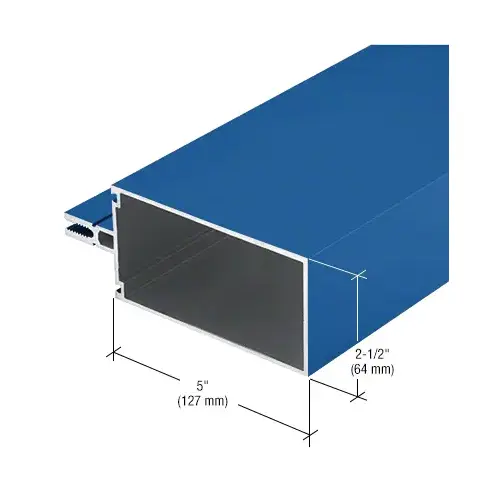 5" Vertical/Horizontal Mullion for 1" Glazing, Custom Paint - 24'-2" Stock Length 5" Vertical/Horizontal Mullion for 1" Glazing, Custom Paint - 24'-2" Stock Length