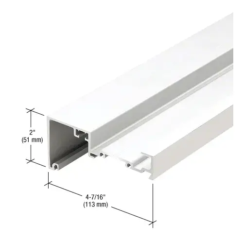 Flush Front Header Mullion, White KYNAR Paint- 24'-2" Stock Length