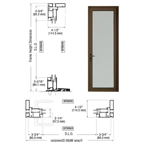 Class I Bronze Black Anodized Series 925 Patio Door Pivot Hinge Left Swing Out Class I Bronze Black Anodized Series 925 Patio Door Pivot Hinge Left Swing Out