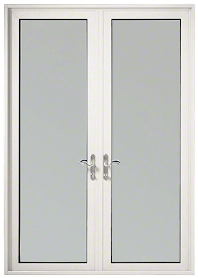 CRL-U.S. Aluminum PL92252P0 White KYNAR Paint Series 925 Patio Door Pivot Hinge Pair Swing Out