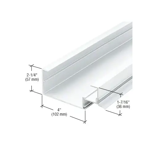 4" Open Back Head Mullion for Shear Block Assembly, White KYNAR Paint - 24'-2" Stock Length 4" Open Back Head Mullion for Shear Block Assembly, White KYNAR Paint - 24'-2" Stock Length