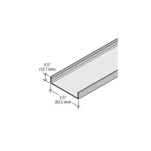 Face Cap for StormWall XL Captured Mullions, Clear Anodized Class 1 291" Stock Length