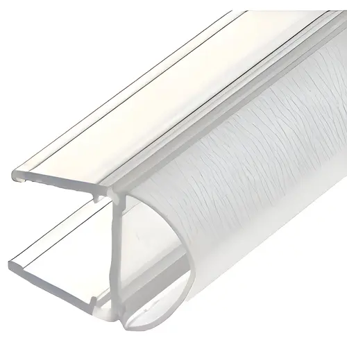 Translucent Vinyl Bulb Seal for 3/8" Glass - 95" Stock Length Clear