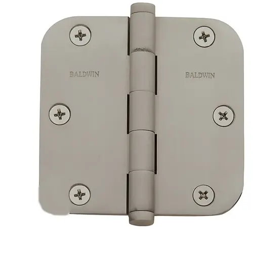 3-1/2" x 3-1/2" - 5/8" Radius Mortise Hinge Bright Chrome Finish 3-1/2" x 3-1/2" - 5/8" Radius Mortise Hinge Bright Chrome Finish