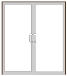 CRL-U.S. Aluminum 0Z4252272 Bronze Black Anodized 75-1/2" x 85-3/4" Series 450 Open Back Butt Hinge Up and Over Frame Complete (2F)