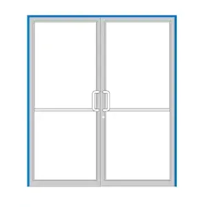 CRL-U.S. Aluminum 0B7252272 Dark Bronze/Black Anodized Class 1 2" x 4-1/2" Open Back Up and Over Frame for Pair of Doors Prepped for Pair Butt Hinges and Flush Bolts