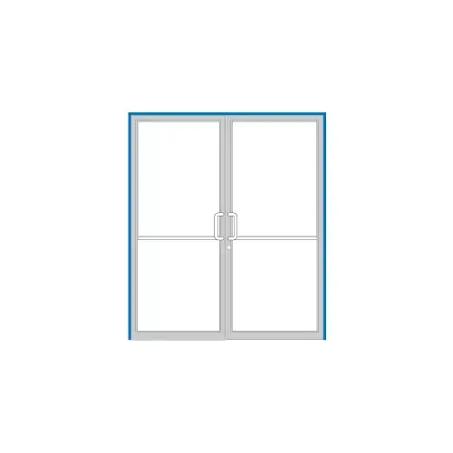 Bronze Black Anodized Up and Over Open Back Double Door Frame Prepped for Butt Hung Surface Mount