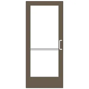 CRL-U.S. Aluminum CD42822R136 Bronze Black Anodized 400 Series Medium Stile Inactive Leaf of Pair 3'0 x 7'0 Offset Hung with Geared Hinged Complete ADA Door(s) with Lock Indicator, Cyl Guard