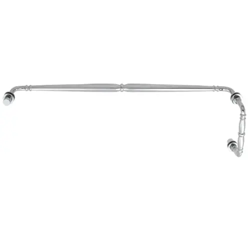 Polished Chrome Victorian Style Combination 6" Pull Handle 24" Towel Bar Polished Chrome Victorian Style Combination 6" Pull Handle 24" Towel Bar