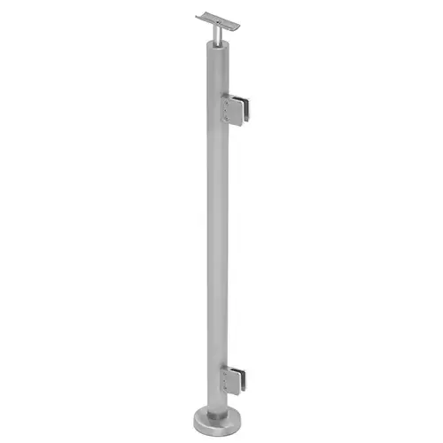 Brushed Stainless 1.9" Diameter Square End Square Clamp Post Kit Brushed Stainless 1.9" Diameter Square End Square Clamp Post Kit