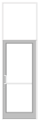 CRL-U.S. Aluminum FD61652 White KYNAR Paint 40" x 126" Series DF800 Tubular Offset Hung Transom Frame Blank (1FT)