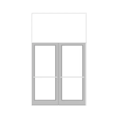 White KYNAR Paint 75-1/2" x 126" Series DF800 Tubular Center Hung Transom Frame Complete (2FT) White KYNAR Paint 75-1/2" x 126" Series DF800 Tubular Center Hung Transom Frame Complete (2FT)