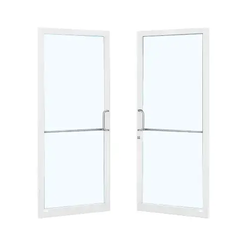 White KYNAR Paint Custom Pair 72" x 84" Series 250 Narrow Stile Gear Hinge Entrance Door White KYNAR Paint Custom Pair 72" x 84" Series 250 Narrow Stile Gear Hinge Entrance Door