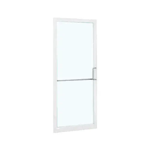 White KYNAR Paint 250 Series Narrow Stile Inactive Leaf of Pair 3'0 x 7'0 Offset Hung with Geared Hinged Complete Door Std. MS Lock & Bottom Rail White KYNAR Paint 250 Series Narrow Stile Inactive Leaf of Pair 3'0 x 7'0 Offset Hung with Geared Hinged Complete Door Std. MS Lock & Bottom Rail