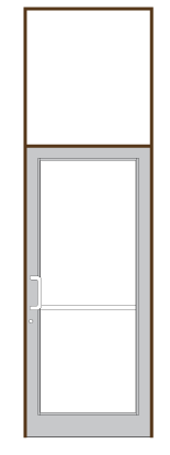 CRL-U.S. Aluminum FD31222 Dark Bronze/Black Anodized Class 1 39-1/2" x 126" Series DF800 Tubular Offset Pivot Transom Frame Complete (1FT)