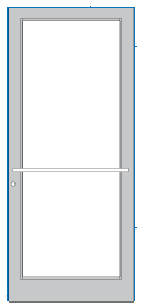 CRL-U.S. Aluminum FD11722 Dark Bronze/Black Anodized Class 1 39-1/2" x 85-3/4" Series DF800 Tubular Center Hung Up and Over Frame Complete (1F)
