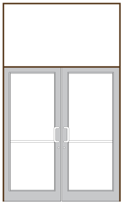 CRL-U.S. Aluminum FD32622 Dark Bronze/Black Anodized Class 1 75-1/2" x 126" Series DF800 Tubular Offset Hung Transom Frame Blank (2FT)