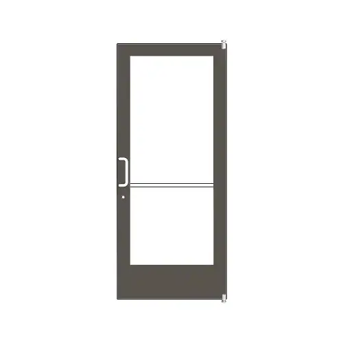 Bronze Black Anodized 400 Series Medium Stile (RHR) HRSO Single 3'0 x 7'0 Offset Hung with Pivots for Surf Mount Closer Complete Door Std. Lock and 9-1/2" Bottom Rail Bronze Black Anodized 400 Series Medium Stile (RHR) HRSO Single 3'0 x 7'0 Offset Hung with Pivots for Surf Mount Closer Complete Door Std. Lock and 9-1/2" Bottom Rail