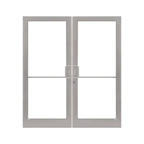 Clear Anodized Class 1 Custom Pair 72" x 84" Series 400T Medium Stile Gear Hinge Entrance Door Clear Anodized Class 1 Custom Pair 72" x 84" Series 400T Medium Stile Gear Hinge Entrance Door