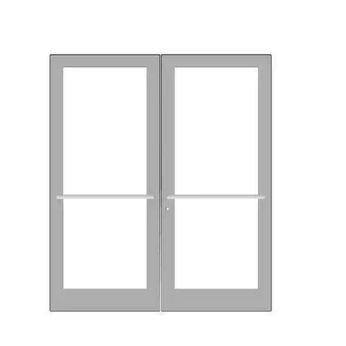Clear Anodized Custom Pair Series 400 Medium Stile Center Pivot Entrance Doors for Overhead Concealed Door Closers Clear Anodized Custom Pair Series 400 Medium Stile Center Pivot Entrance Doors for Overhead Concealed Door Closers