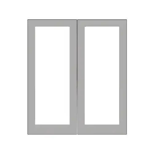 Clear Anodized Custom Size Blank Pair 550 Wide Offset Stile Entrance Doors - No Prep Clear Anodized Custom Size Blank Pair 550 Wide Offset Stile Entrance Doors - No Prep