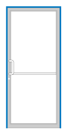 CRL-U.S. Aluminum 0B71511 Custom Size Clear Anodized Class 1 Series 451 Open Back Butt Hinge Up and Over Frame Complete (1F)