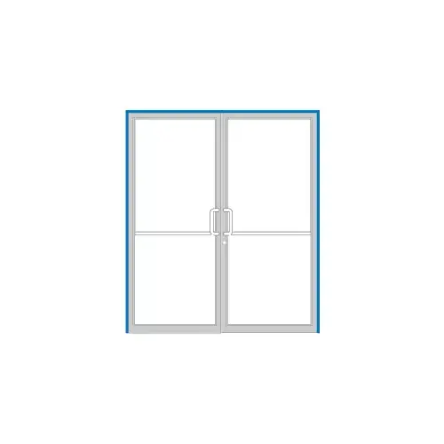 Custom Sized White KYNAR Paint Series 450 Open Back Butt Hinge Up and Over Double Door Frame Custom Sized White KYNAR Paint Series 450 Open Back Butt Hinge Up and Over Double Door Frame