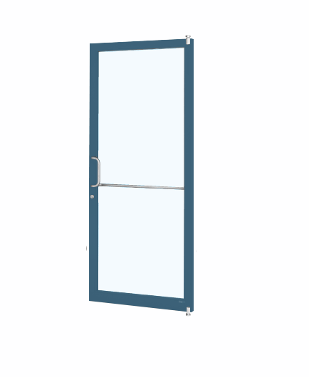 CRL-U.S. Aluminum 1D21271 Custom KYNAR Paint Custom Single Series 250T Narrow Stile Offset Pivot Thermal Entrance Door for Surface Mount Door Closer