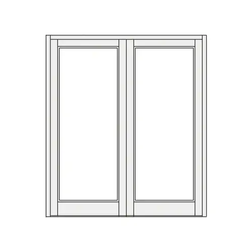 White KYNAR Paint Blank Pair Series 800 Durafront Medium Stile Center Hung Entrance Doors- No Prep White KYNAR Paint Blank Pair Series 800 Durafront Medium Stile Center Hung Entrance Doors- No Prep