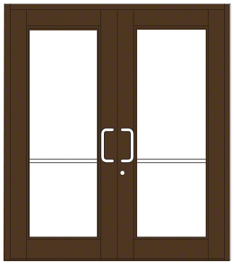 CRL-U.S. Aluminum DC92822 Bronze Black Anodized Custom Series 850 Durafront Wide Stile Geared Hinge Entrance Doors for Surface Mount Door Closers Pair