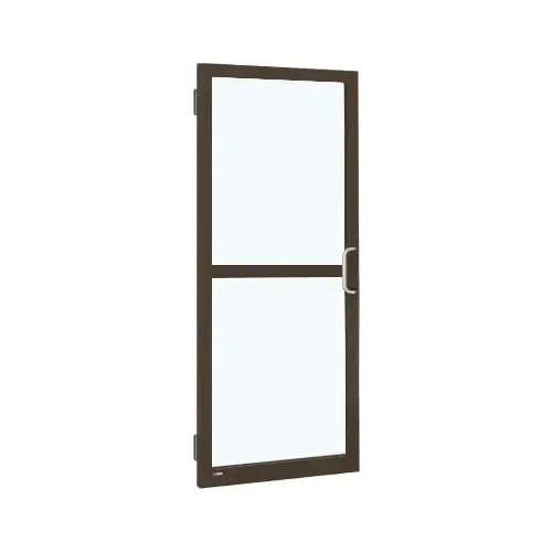 Class I Bronze Black Anodized 250 Series Narrow Stile Inactive Leaf of Pair 3'0 x 7'0 Offset Hung with Butt Hinges for Surf Mount Closer Complete Panic Door with Std. Panic and Bottom Rail Class I Bronze Black Anodized 250 Series Narrow Stile Inactive Leaf of Pair 3'0 x 7'0 Offset Hung with Butt Hinges for Surf Mount Closer Complete Panic Door with Std. Panic and Bottom Rail