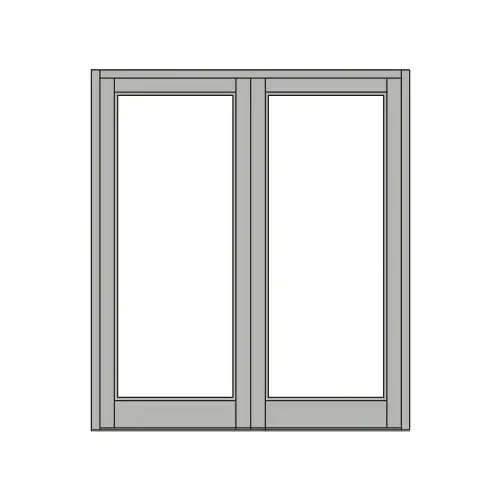 Clear Anodized Blank Pair Series 800 Durafront Medium Stile Center Hung Entrance Doors- No Prep Clear Anodized Blank Pair Series 800 Durafront Medium Stile Center Hung Entrance Doors- No Prep