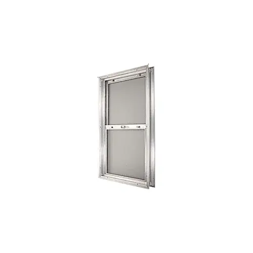 Satin Anodized 22-3/4" x 30-1/8" Bel-Air "Plaza" Combination Door Unit With Obscure Tempered Glass and Mill Frame for 1-3/4" 2-8 Slab Door