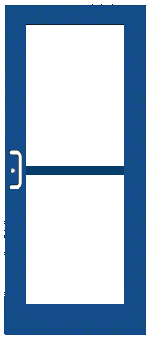 CRL-U.S. Aluminum DZ51871 Custom KYNAR Anodized Custom Single Series 550 Wide Stile Geared Hinge Entrance Door For Panic and Surface Mount Door Closer